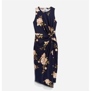 Faux Wrap/Knot Floral dress